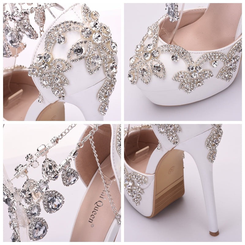 Blinged fashion out wedding shoes