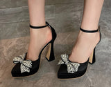 Beautiful High Heel Wedding Shoes, Ankle Strap Bridal Heels, Sandals