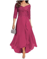 Chiffo V-Neck Mother of the Bride Dress