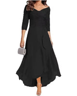 Chiffo V-Neck Mother of the Bride Dress