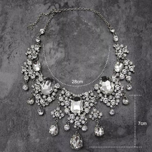 Bling Brides Gorgeous Large Rhinestone Crystal Bridal Tiara Necklace E –  Bling Brides Bouquet - Online Bridal Store